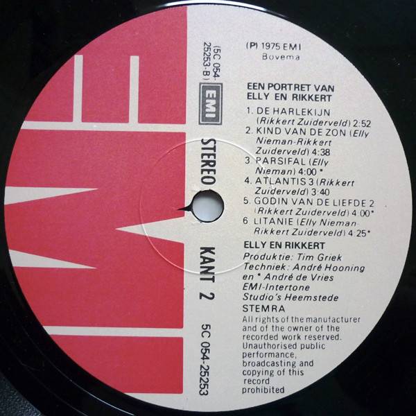 Elly and Rikkert Een Portret Van Elly and Rikkert : LP Label B